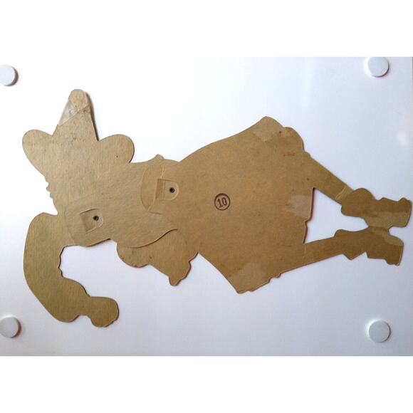 Vintage Halloween Witch Black Cat Die-Cut Jointed MOVABLE Decoration Wall 1940's - Picture 7 of 9